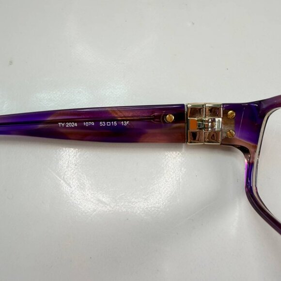 Tory Burch TY 2024 1079 Eyeglasses – Purple Tortoise | 53□15 135 - Picture 8 of 11